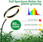 6.3in Grow Light for Indoor Plants, 15W Full Spectrum Halo Plant Lights - Image 6
