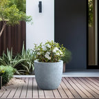 Kante Blue Gray Concrete Planter 18" Dia All-Weather Round Large Pot - Image 6