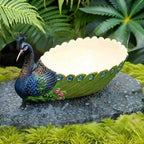 Gonetre Handmade Vintage Resin Peacock Planter Pot Decorative Flower Pot Container for Plants by Gonetre