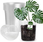 Bluepro Clear Nursery Pots with Drainage Holes, 7 Inch, 1 Gallon, 30-Pack by Bluepro