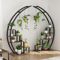 GarveeLife Plant Stand Indoor 5 Tier, Metal Half Moon Plant Shelf 2 Pack by GarveeLife