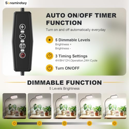 Grow Lights for Indoor Plants, 336-LED Clip-On Plant Lights - Image 5