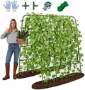 63" H x 47" L x 23" W Arch Trellis for Garden – Heavy-Duty Plant Support with Nylon Net & 100 Leaf Ties, Garden Trellis Arch for Climbing Plants Outdoor & Raised Bed by BAG+WIZARD