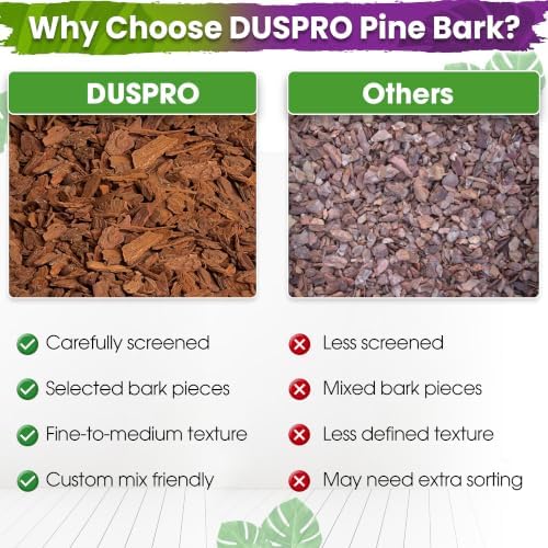 DUSPRO Orchid Bark for Plants, Natural Pine Bark for Orchid Repotting, 16QT - Image 4