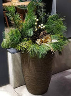 Algreen Products Athena Self-Watering Planter, Medium, 15" DIA x 24.5" H, Brownstone - Image 5