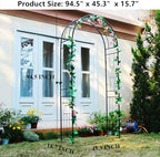 Metal Garden Arch Arbor, 94.5" H x 45.3" W, for Climbing Plants - Image 5