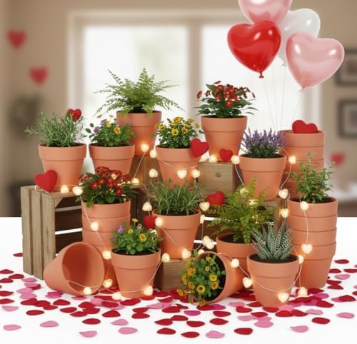 YESIACE 24 Pack 4 Inches Terracotta Plant Pots, Terra Cotta Planter with Drainage Holes, Perfect for Planting, Painting, Weddings and Parties (4inch/Original Color) - Image 3