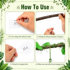 35 Pcs Artificial Bendable Vines Branches Decoration, Jungle Theme Decor - Image 3