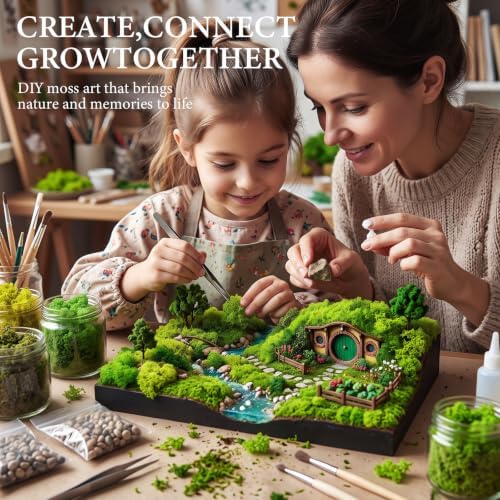 3.3 lb Artificial Moss for Crafts with Gloves -Decorative Light Green Fake Moss for Fairy Garden Planter Filler Wedding Centerpieces DIY Decorations and Indoor Decor - Image 5