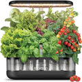 inbloom 12 Pods Hydroponics Growing System Kit, Herb Garden Planter Indoor Kit, Indoor Gardening Hydroponics Growing System with 4.2L Water Pump, Height Adjustable, Gifts for Woman, Transparent Black by inbloomgarden