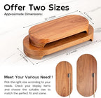 Acacia Wood Risers for Decor Display, Bathroom Counter Decorative Tray, Soap Dish Risers, Pedestal Stand for Bottles,Candle,Plant, Counter Decor for Vanity. (Nature L) - Image 5