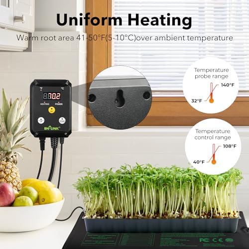 BN-LINK 20" x 20.75" Seedling Heat Mat with Thermostat Controller Combo Set - Image 6