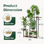 Bamworld Large Plant Stand Indoor Tall Metal Plant Shelf - Image 5