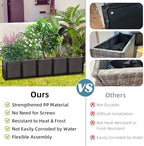 Large Planters for Outdoor Plants 20" Tall Planter Box, 47.2"L x 15.7"W - Image 3