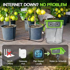 RainPoint WiFi Solar Drip Irrigation System, Smart Automatic Plant Watering Kit with App Control, Solar & USB-C, Tap-Free Watering System for Balcony, Backyard & Container Garden Plants, 10-15 Plants - Image 3