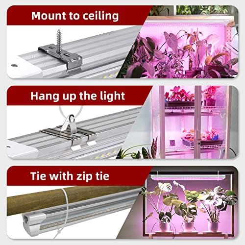 Grow Light for Plant, T8, 4FT, 336W, Full Spectrum, 8 Pack, Linkable - Image 5