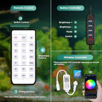 Lominie Aquarium Plant Light 26W Freshwater LED Aquarium Light Full Spectrum with Remote Control for Refugium Shrimp Tropical Fish Tank - Image 5