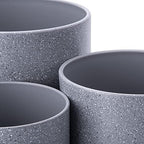 D'vine Dev 3-Pack Plastic Pots, 6.5/8/10 in, Speckled Gray, 74-V-G-4 - Image 5