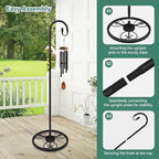 63" Adjustable Shepherds Hooks Stand for Wind Chimes, Hummingbird Feeders, Lanterns, Hanging Plant Stand Indoor Outdoor Patio Garden - Image 5
