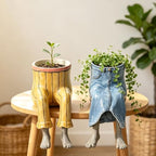 Leggy Pot Funny Planter Set, 2 Pack Resin Hanging Leg Flower Pots, Sculpture Fun Unique Carved Cute Skirt Shape Suitable for Modern Indoor Outdoor Plant Lovers Succulents, Bonsai, Desktop Decor - Image 2