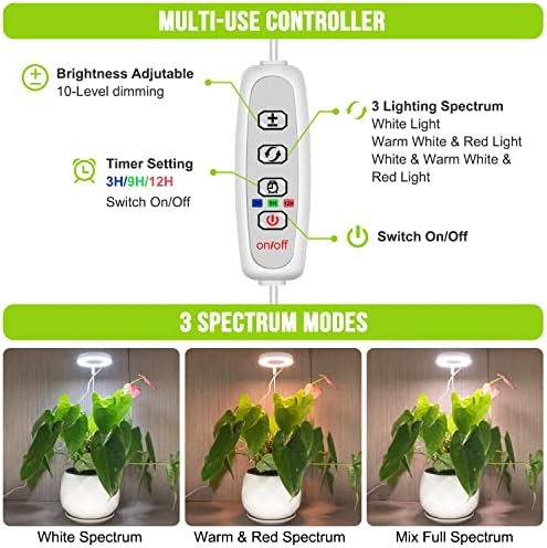 Kullsinss 3.5in Small Grow Lights for Indoor Plants, 48 LEDs Full Spectrum - Image 4