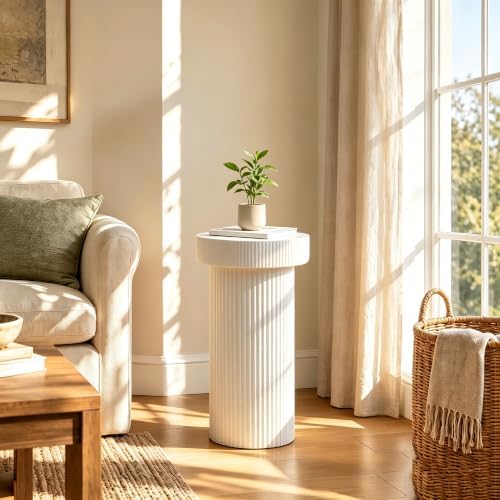 Outdoor Side Table, 24" Round Accent Table by Ultym