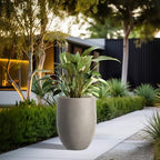 Kante 21.7" Tall Concrete Planter, Weathered Floor Pot, Indoor and Outdoor - Image 4