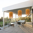 Fake Mums Fall Artificial Hanging Flowers Basket for Outdoor Decoration - Image 5