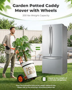 Plant Caddy with Wheels,200 lbs Heavy Duty Plant Dolly,Planter Mover Qrange - Image 3