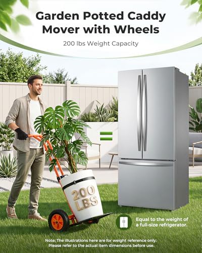 Plant Caddy with Wheels,200 lbs Heavy Duty Plant Dolly,Planter Mover Qrange - Image 3