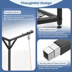 3 Tiered Hanging Plant Stand Indoor outdoor, Corner Plant Flower Stand for Multiple Plants, 67" Tall Plant Rack for 5 Potted Flowers,Plant Shelf for Living Room, Balcony, Patio, Garden, Square Black Metal - Image 5
