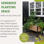 Gardener's Supply Company Elevated Cedar Raised Garden Bed 2' x 4' Planter - Image 4