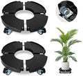 2pk Rolling Plant Stand with Wheels,15-21 Adjustable Heavy Duty Plant Caddy by DOFIMATE