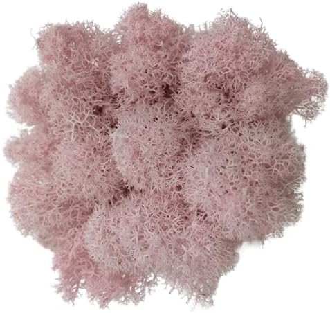200g Artificial Moss for Crafts, Faux Decorative Plant for DIY Walls Wedding Party Table Centerpieces Home, Light Pink by LKXHarleya