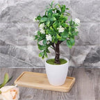 Plant Saucer Tray 4pcs Oval Bamboo Plant Saucers for Succulent Pots, Simple Home Balcony Tray(K) - Image 3