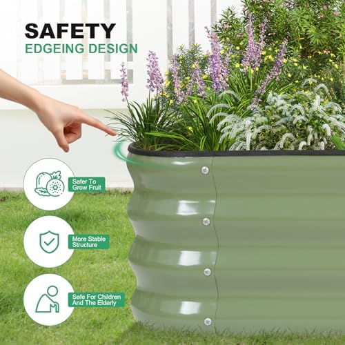 1MORE Raised Garden Bed,3 in 1 Modular Planter Raised Bed,4x2x1ft,Green-1Pk - Image 3