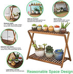 Wooden Plant Shelf Indoor, Narrow Plant Bench for Multiple Plants - Image 5