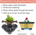 GameXcel Vertical Planter Tower - 6 Tier Stackable Garden Planters with Wheels and Garden Tool Set Plant Pots for Strawberry Herb Flower and Vegetable Indoor Outdoor Use Dark Gray - Image 3