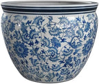 Red Lantern 8" Fishbowl - Blue and White Floral - Image 6