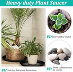 Eccliy 10 Packs 20 Inch Plastic Large Plant Saucers Heavy Duty Planter Trays Jumbo Flower Pot Saucers Plastic Water Trays for Indoors and Outdoors - Image 5