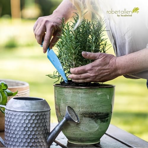 Headwind Glazed Ironstone Hamilton Collection Decorative Plant Pot – 14" Evergreen Pot – Lightweight & Durable with Drainage Flower Pots for Indoor Plants & Outdoor Planter Use by Robert Allen - Image 5
