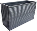 NMN Designs Winona Planter - 30" L x 12" W x 17" H - Fiberglass - Rectangular Plant Container - Gray - Indoor/Outdoor - Drainge Holes - Best Planter by NMNDesigns