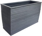 NMN Designs Winona Planter - 30" L x 12" W x 17" H - Fiberglass - Rectangular Plant Container - Gray - Indoor/Outdoor - Drainge Holes - Best Planter by NMNDesigns