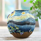 TOZLU Abstract Face Head Planter Picasso Colorful Art Resin Flower Pot - Image 3