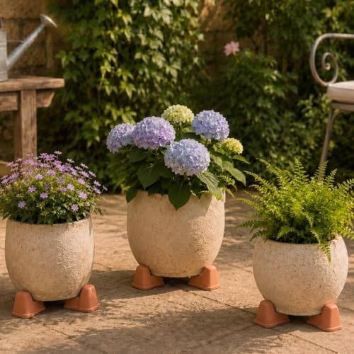 LemonRoad 12 Set Terra Cotta Cement Pot Feet for Outdoor Planters, Funny - Image 3