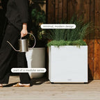 Veradek Block Series Cube Planter - Square Outdoor Planter - Image 3