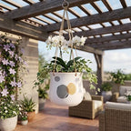 Blue Sky Ceramic Hanging Merry Round 6.5" Flower Pot, Multi Color - Image 2