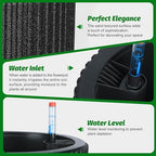 Takywep 14.2" Tall Planters Set of 2 – Self Watering Plant Pots with Drainage & Water Level Indicator, Indoor Planters for Living Room, Home Office, Patio, Porch-Black - Image 3