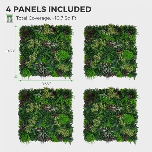 GreenSmart Premium Artificial Grass Wall Panels | Realistic Plant Greenery Privacy Panels | Decor for Fence, Garden, Patio & Balcony | Never Fade Indoor Outdoor Use (Tuscany) - Image 3
