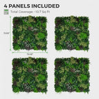 GreenSmart Premium Artificial Grass Wall Panels | Realistic Plant Greenery Privacy Panels | Decor for Fence, Garden, Patio & Balcony | Never Fade Indoor Outdoor Use (Tuscany) - Image 3